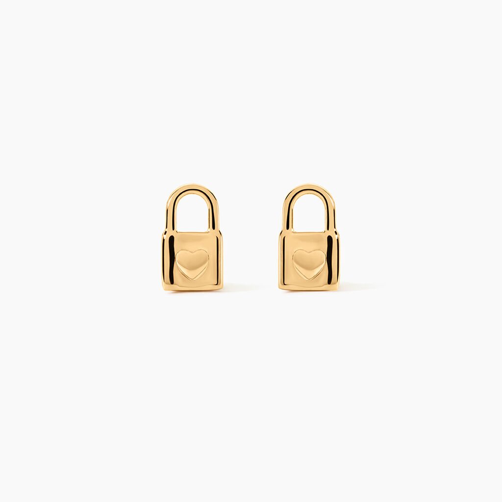 Boucles D'Oreilles Puces Forever Plaqu&eacute; Or Jaune - Boucles d'oreilles fantaisie Femme | Histoire d&rsquo;Or