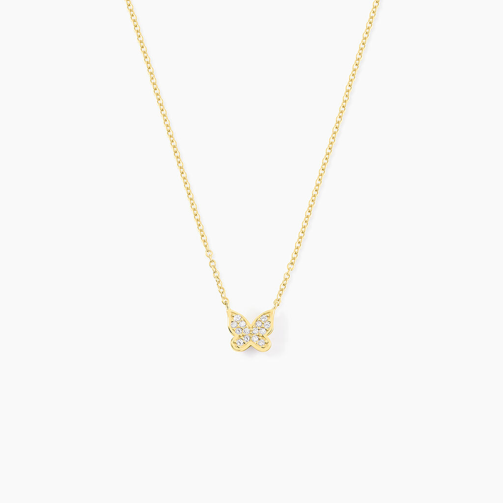 Collier Court Argent Rose Anne-lise Oxyde De Zirconium - Ras de cou Femme | Histoire d’Or