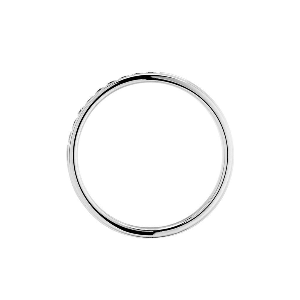 Alliance Serti Pave Or Blanc Diamant - Alliances Unisex | Histoire d’Or