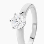 Bague Solitaire Natalia Or Blanc Diamant Synthetique - Bagues solitaires Femme | Histoire d&rsquo;Or