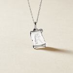 Pendentif Zodiaque Parchemin Argent Blanc - Pendentifs Zodiaque Famille | Histoire d&rsquo;Or