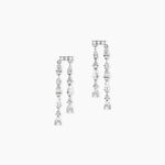 Boucles D'Oreilles Pendantes Eclat D'Aurore Argent Blanc Oxyde De Zirconium - Boucles d'oreilles pendantes Femme | Histoire d&rsquo;Or