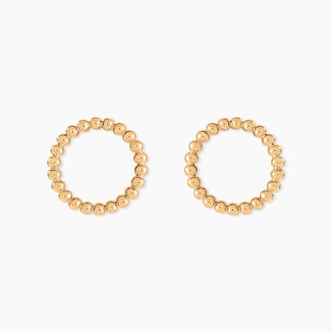 Boucles D'oreilles Puces Abigael Plaqu&eacute; Or Jaune - Boucles d'oreilles fantaisie Femme | Histoire d&rsquo;Or