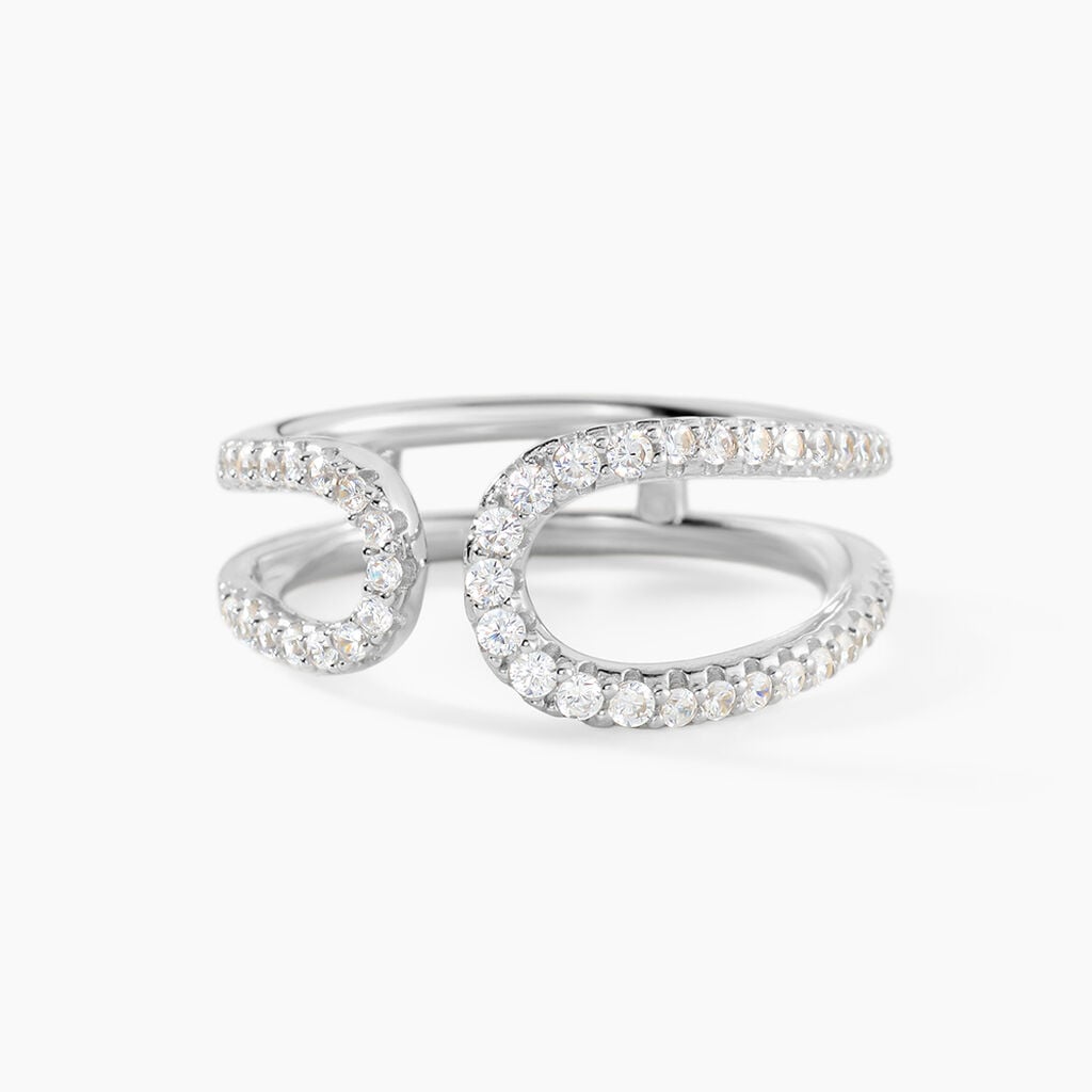 Bague Livie Argent Blanc Oxyde De Zirconium - Bagues avec pierre Femme | Histoire d&rsquo;Or