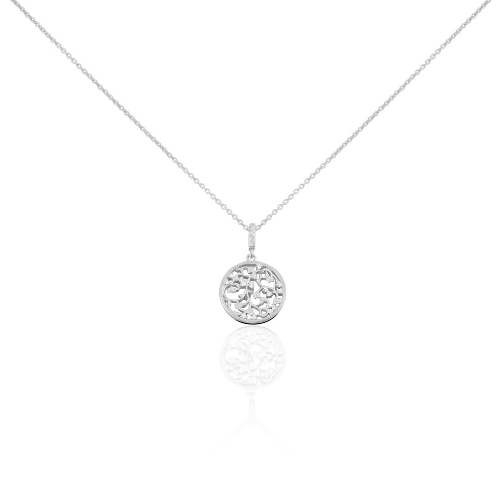 Collier Argent Plantain Oxydes De Zirconium - Colliers fantaisie Femme | Histoire d’Or