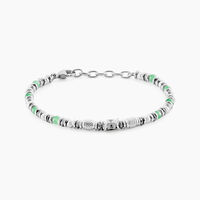 Bracelet Cliff Acier Gris Aventurine Hématite Oxyde De Zirconium