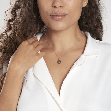 Pendentif Syana Or Blanc Perle De Culture De Tahiti - Pendentifs Femme | Histoire d’Or