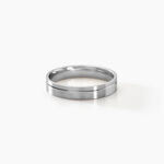 Alliance Tyffen Ruban Plat Argent Blanc - Alliances Famille | Histoire d&rsquo;Or