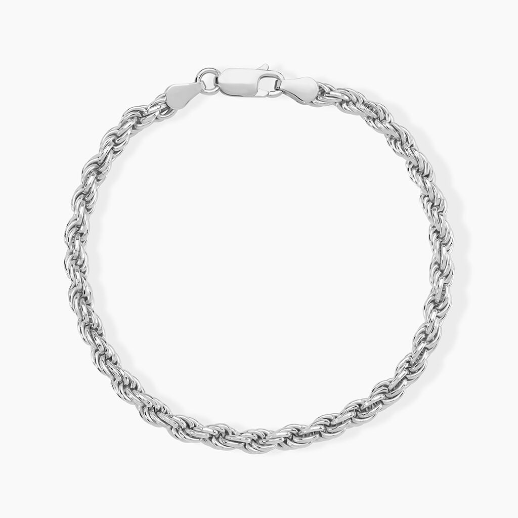 Bracelet Cacilda Maille Corde Argent Blanc - Bracelets cha&icirc;ne Femme | Histoire d&rsquo;Or