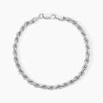 Bracelet Cacilda Maille Corde Argent Blanc - Bracelets cha&icirc;ne Femme | Histoire d&rsquo;Or
