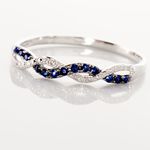 Bague Sofia Or Blanc Saphir Et Diamant - Bagues avec pierre Femme | Histoire d&rsquo;Or