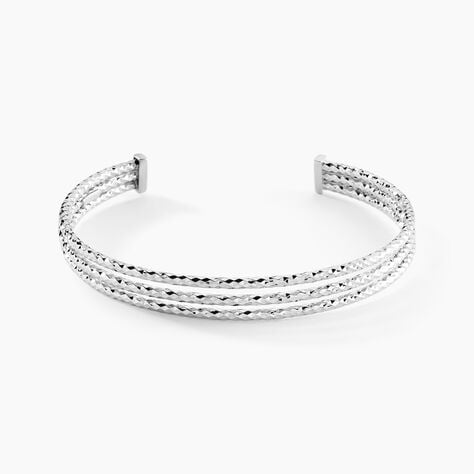 Bracelet Jonc Rachelle Argent Blanc - Bracelets joncs Femme | Histoire d&rsquo;Or