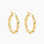 Cr&eacute;oles Gord Acier Jaune - Boucles d'oreilles cr&eacute;oles Femme | Histoire d&rsquo;Or
