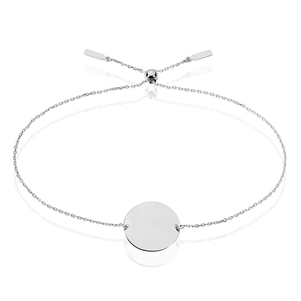 Bracelet Helenia Pastille Gravable Or Blanc - Bracelets Naissance Enfant | Histoire d’Or
