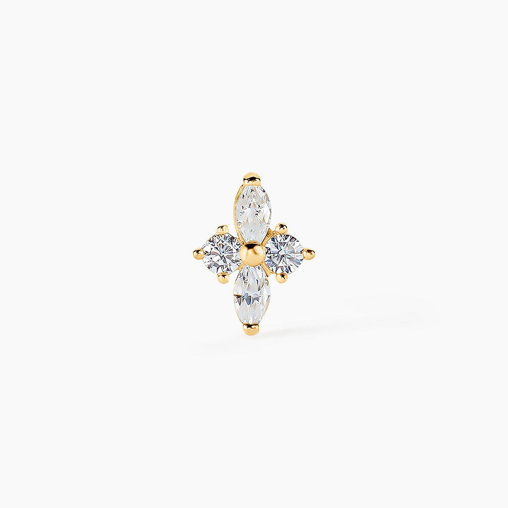 Piercing D'oreille Unitaire Eug&ecirc;nia Or Jaune Oxyde De Zirconium - Bijoux Femme | Histoire d&rsquo;Or