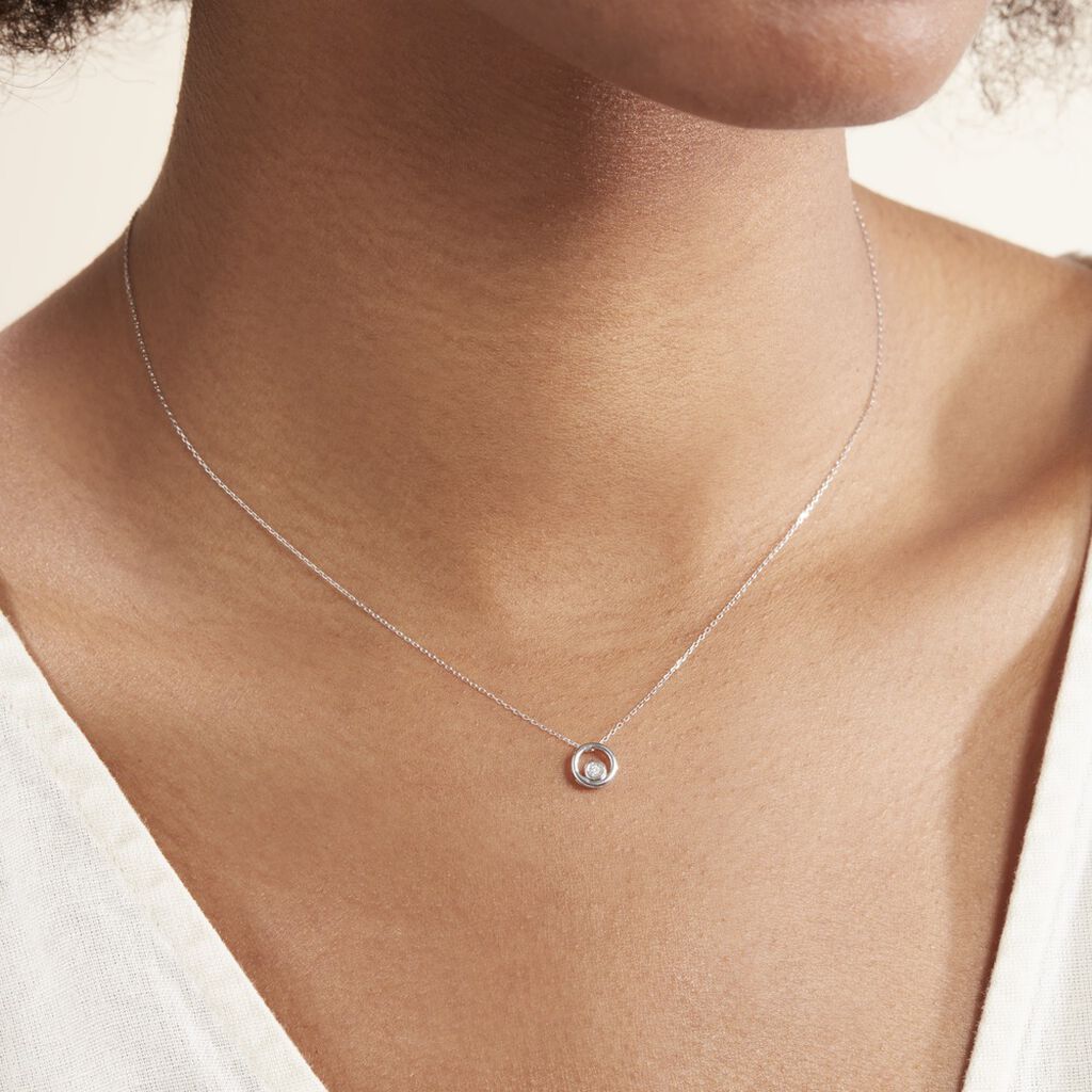 Collier Fidelia Or Blanc Diamant - Colliers Femme | Histoire d’Or