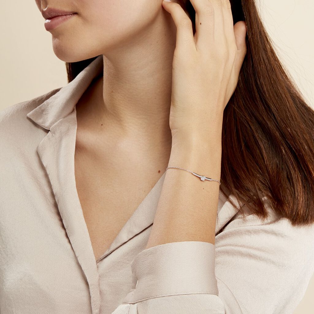 Bracelet Tovia Argent Blanc Oxyde De Zirconium - Bracelets Femme | Histoire d’Or