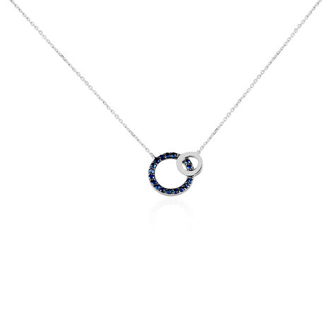 Collier Or Blanc Maybel Saphirs - Colliers Femme | Histoire d’Or