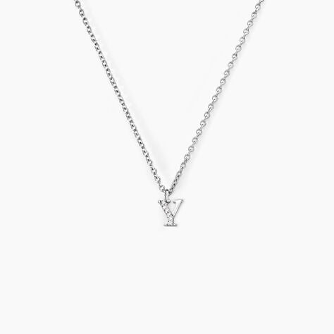 Collier Neruda Argent Blanc Oxyde De Zirconium - Colliers fantaisie Femme | Histoire d&rsquo;Or