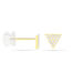 Boucles D'oreilles Puces Eloane Triangle Or Jaune Oxyde De Zirconium - Clous d'oreilles Femme | Histoire d’Or