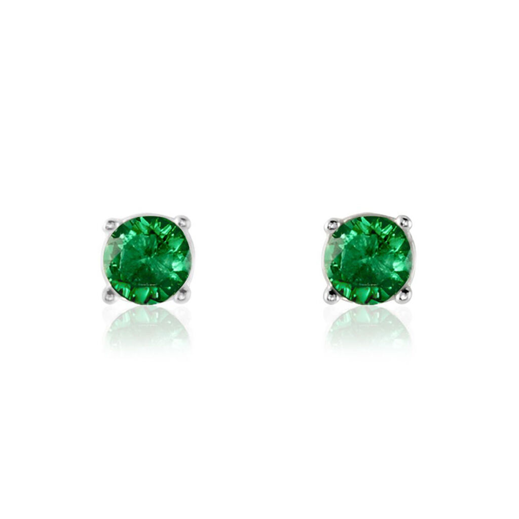 Boucles D'oreilles Puces Argent Blanc Dwight Oxydes De Zirconium - Boucles d'oreilles fantaisie Femme | Histoire d&rsquo;Or