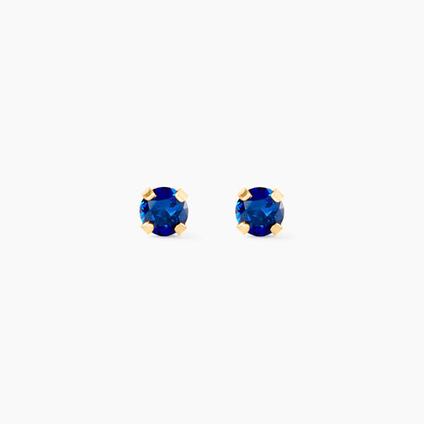 Boucles D'oreilles Puces Or Jaune Oxyde De Zirconium - Clous d'oreilles Femme | Histoire d’Or