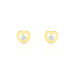 Boucles D'oreilles Puces Daria Cœur Or Jaune Oxyde De Zirconium - Clous d'oreilles Famille | Histoire d’Or
