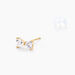 Boucles D'oreilles Puces Darina Noeud Or Jaune Oxyde De Zirconium - Clous d'oreilles Femme | Histoire d&rsquo;Or