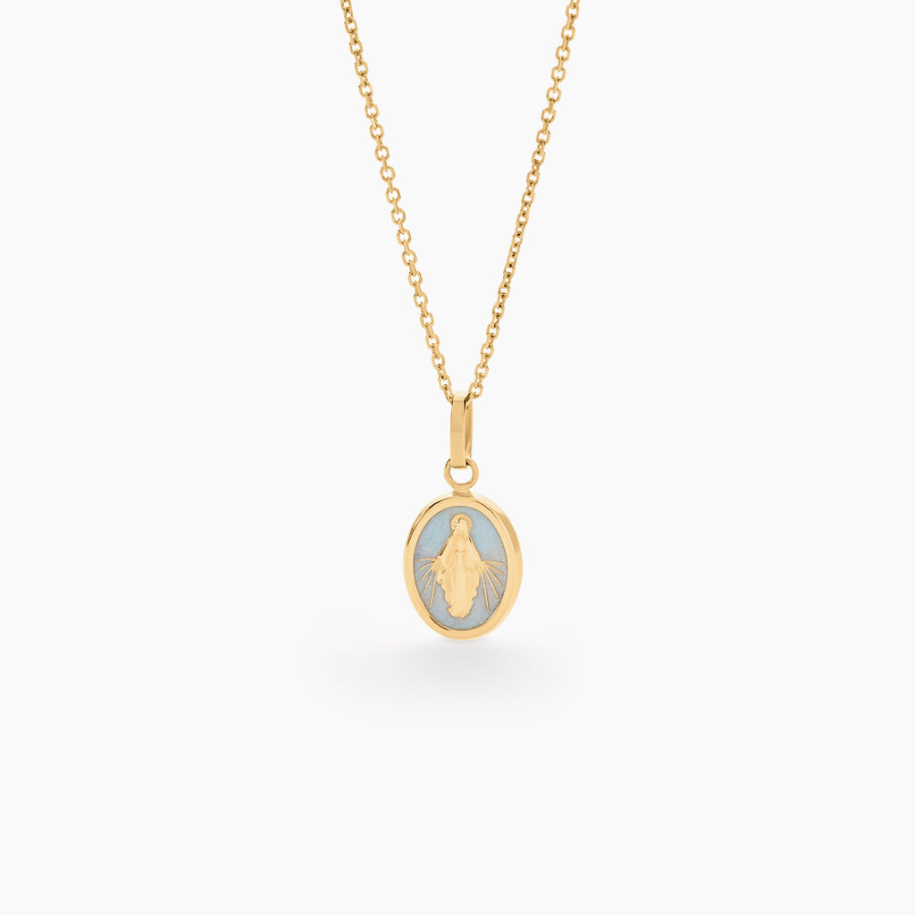 Pendentif Santos Or Jaune - Pendentifs Baptême Famille | Histoire d’Or