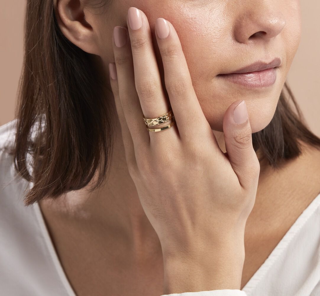 Bague acier jaune clearance