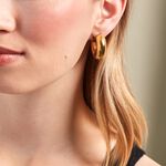 Cr&eacute;oles Letty Acier Jaune Sans Pierre - Boucles d'oreilles cr&eacute;oles Femme | Histoire d&rsquo;Or