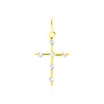 Pendentif Ageda Croix Or Jaune Oxyde De Zirconium - Pendentifs Communion Famille | Histoire d&rsquo;Or