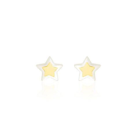 Boucles D'oreilles Puces Cleomelia Etoile Or Jaune - Clous d'oreilles Enfant | Histoire d’Or