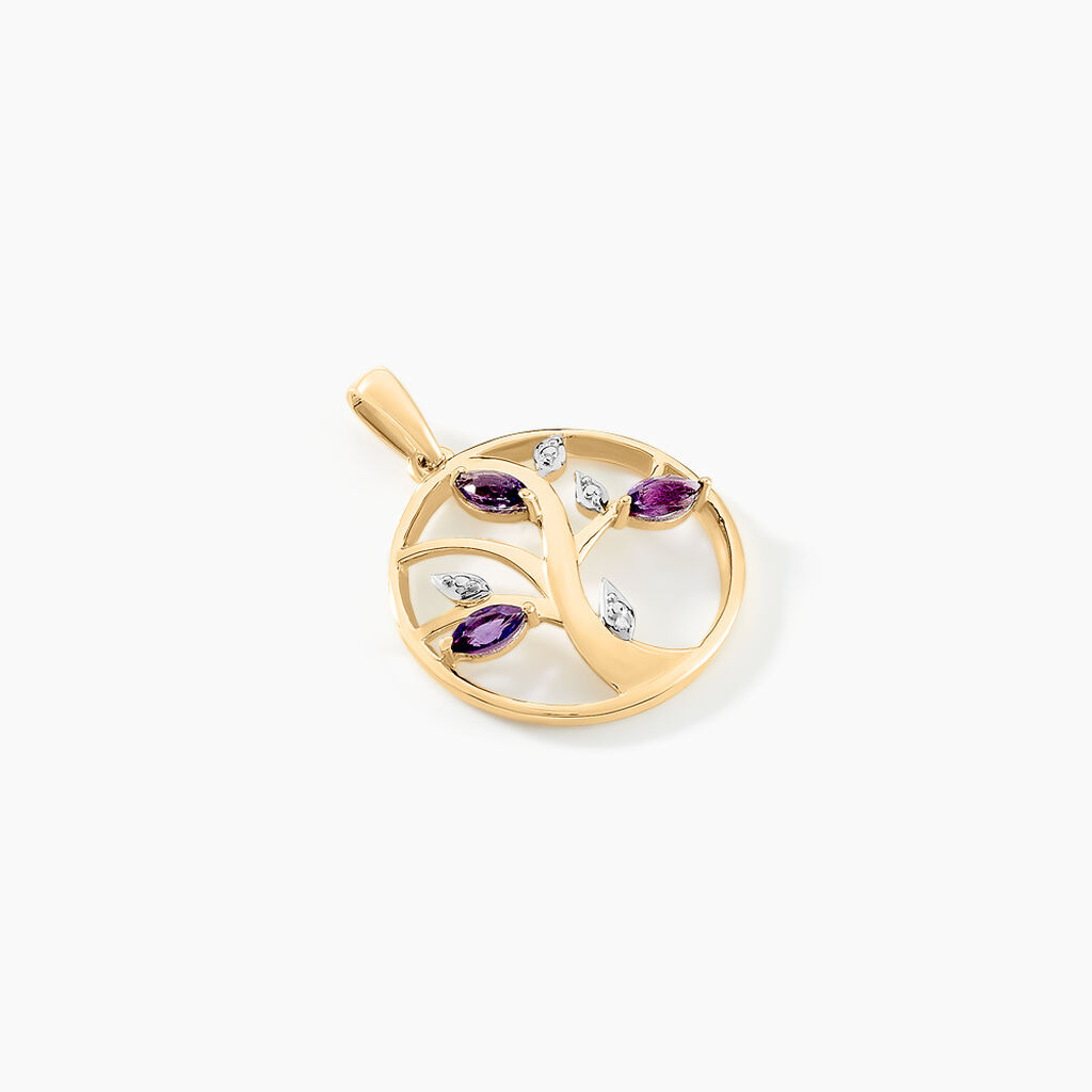 Pendentif Godolieba Or Jaune Amethyste Violet - Pendentifs Femme | Histoire d’Or