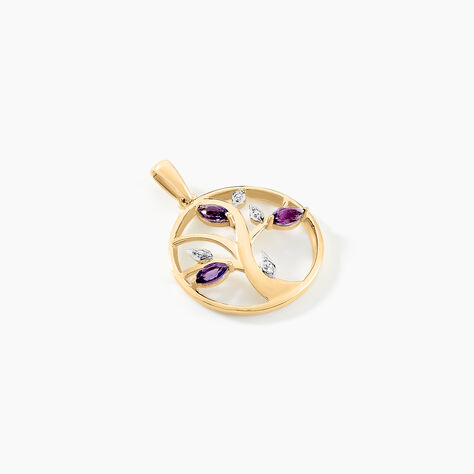 Pendentif Godolieba Or Jaune Amethyste Violet - Pendentifs Femme | Histoire d’Or