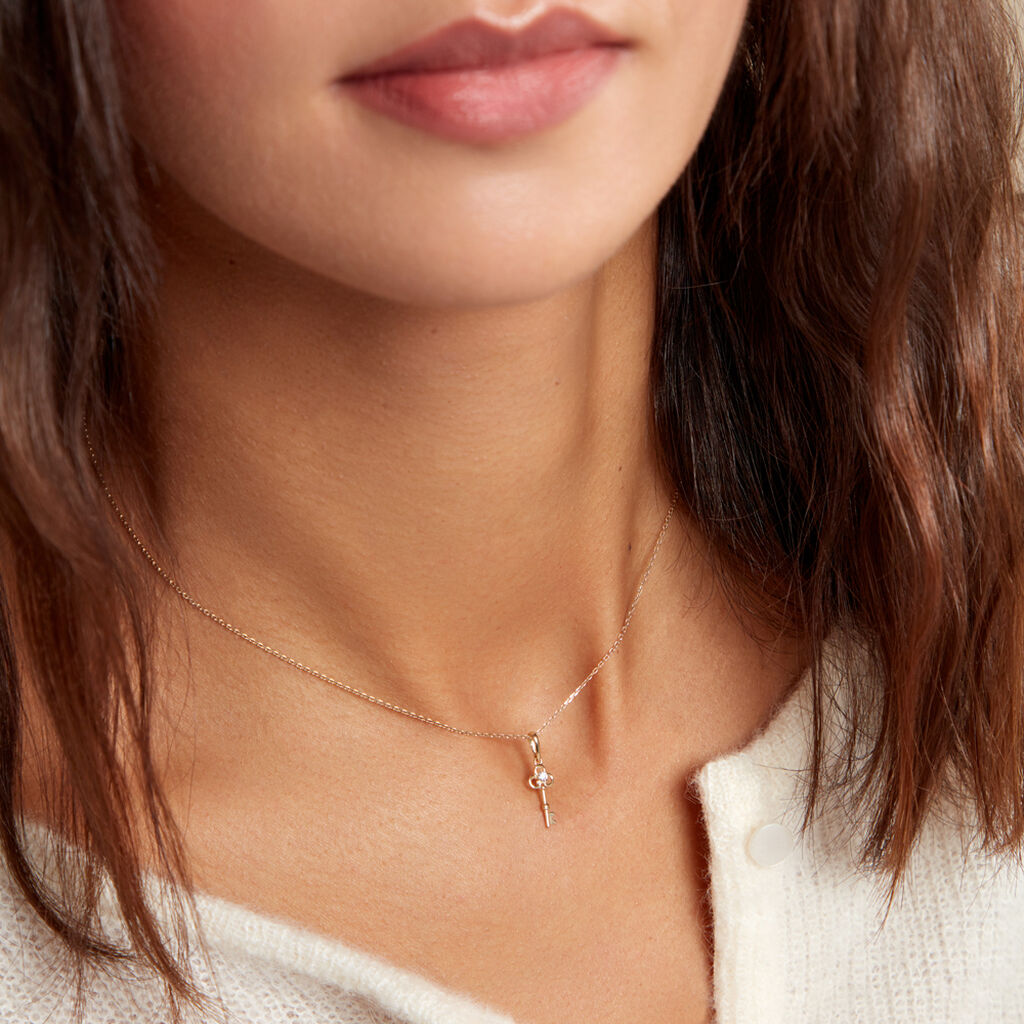 Pendentif Kees Or Jaune Oxyde De Zirconium - Pendentifs Femme | Histoire d’Or