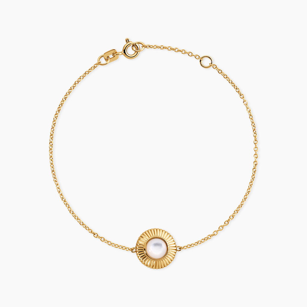 Bracelet Osana Argent Dor&eacute; A L'Or 750/1000 Nacre - Bracelets Femme | Histoire d&rsquo;Or