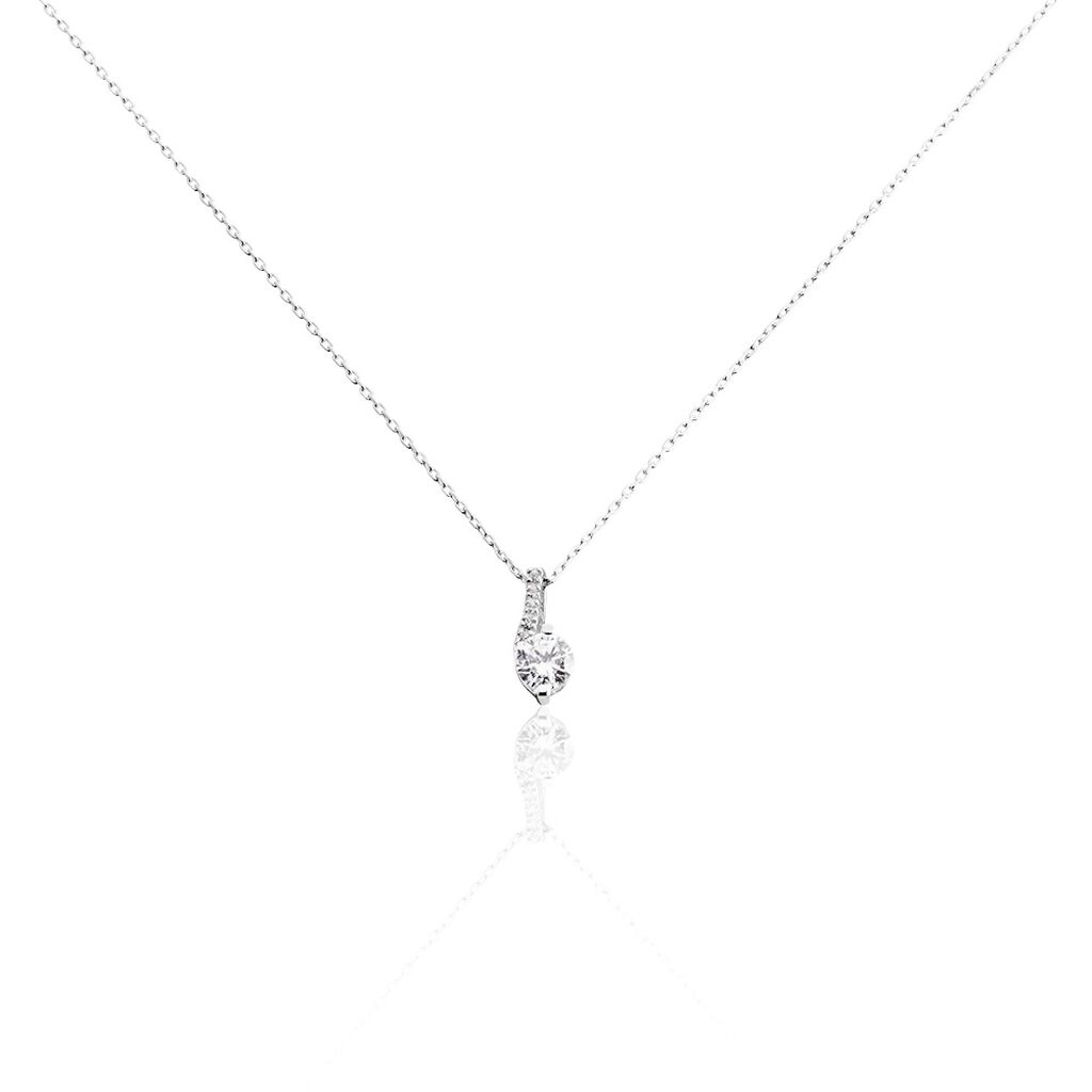 Collier Olly Or Blanc Oxyde De Zirconium - Colliers Femme | Histoire d’Or