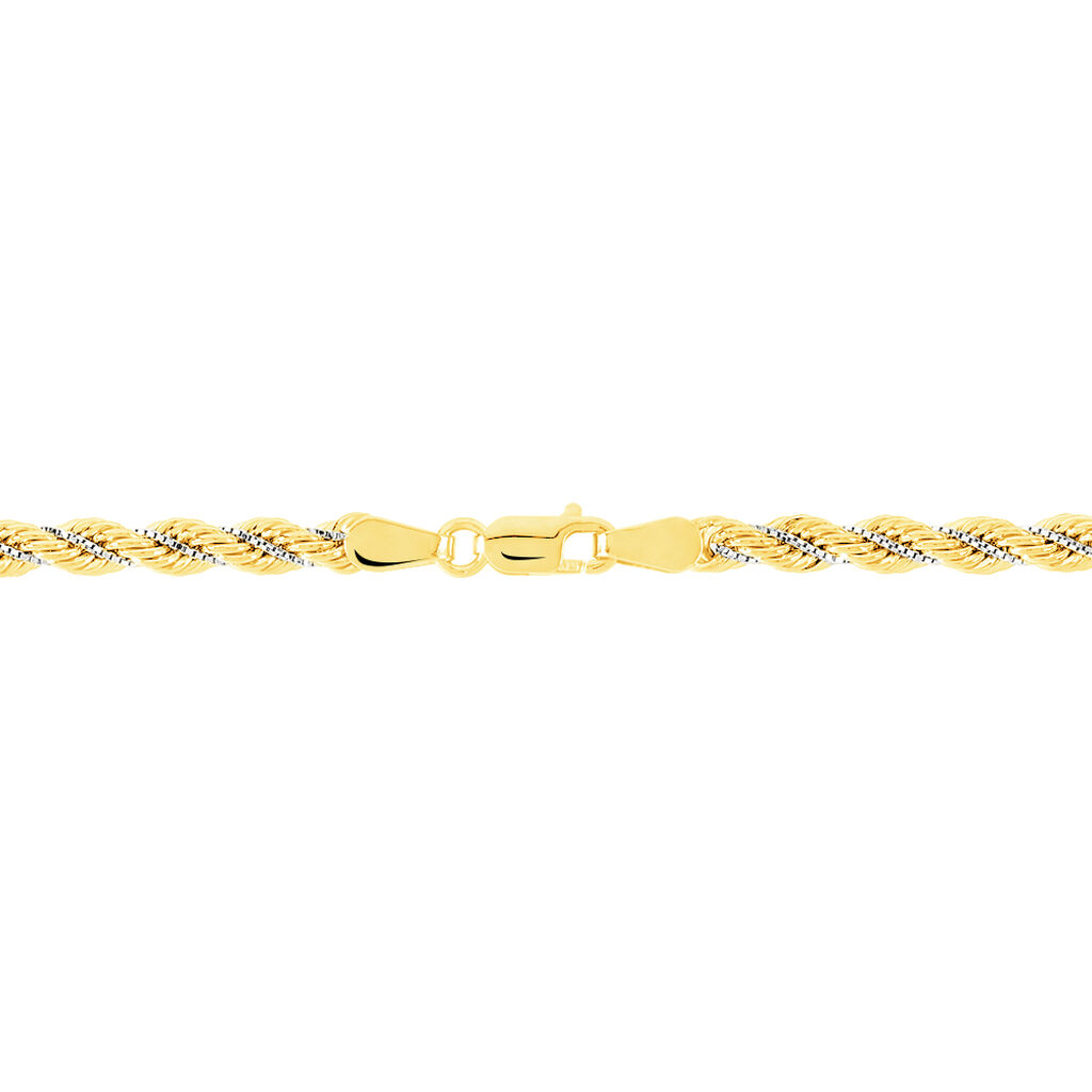 Bracelet Jerry Maille Corde Et Venitienne Or Bicolore - Bracelets chaîne Femme | Histoire d’Or