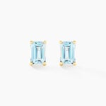 Boucles D'oreilles Puces Emilian Or Jaune Topaze - Clous d'oreilles Femme | Histoire d&rsquo;Or