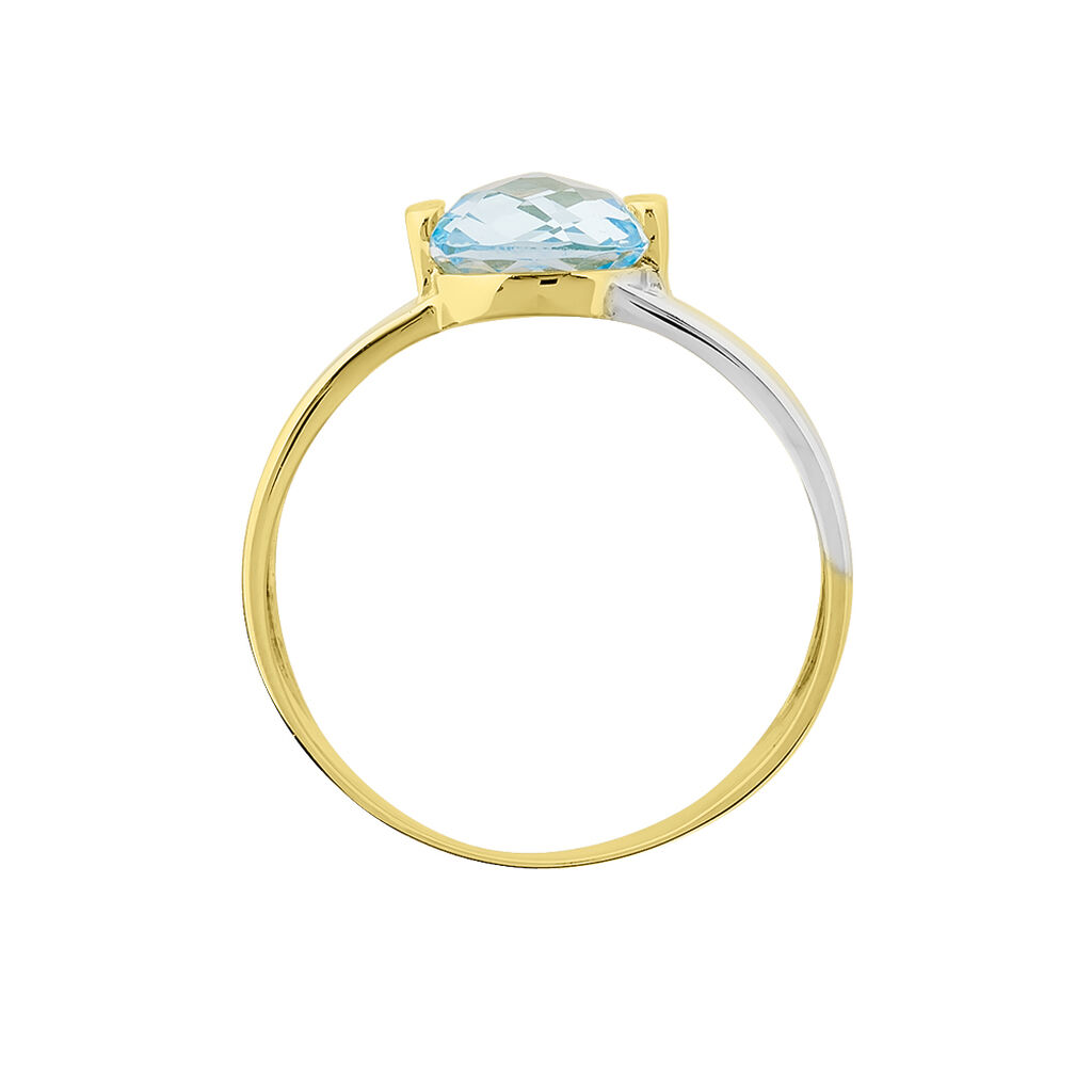 Bague Suzana Or Bicolore Topaze - Bagues solitaires Femme | Histoire d’Or