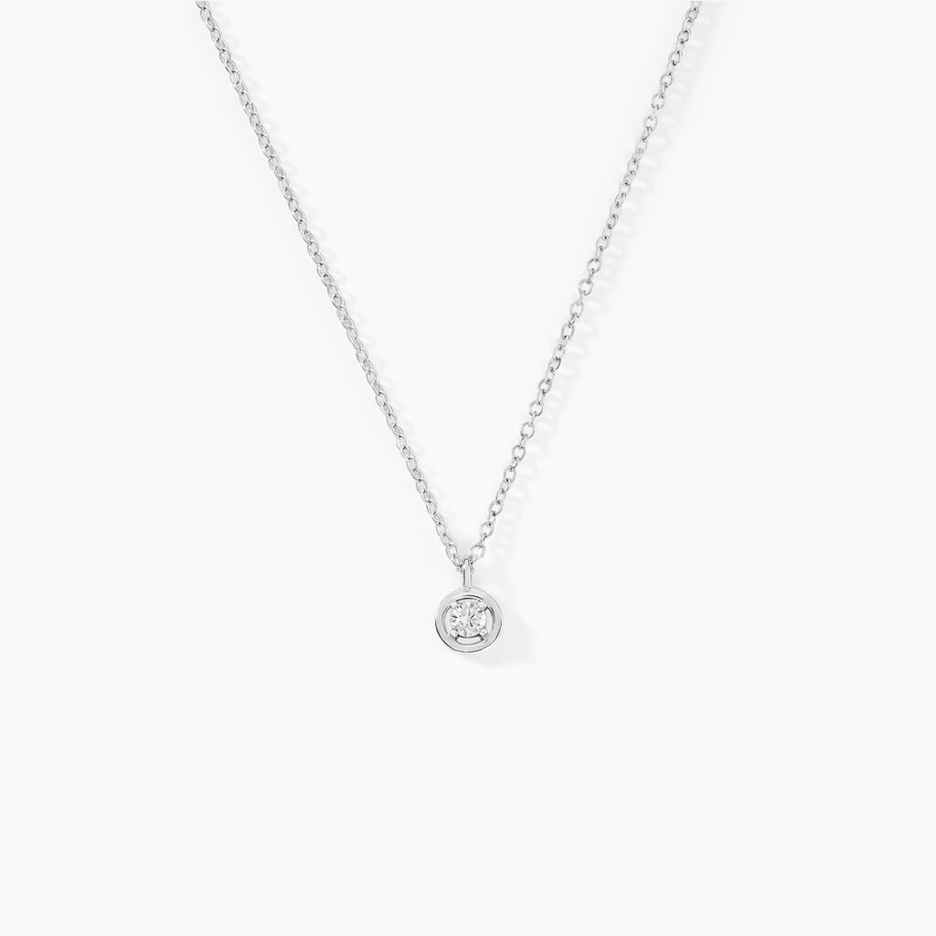 Collier Argent Laureto Oxydes De Zirconium - Colliers fantaisie Femme | Histoire d’Or