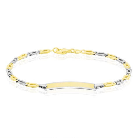 Bracelet Identité Fanelia Maille Marine Or Bicolore - Bracelets Communion Enfant | Histoire d’Or