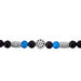 Bracelet Acier Huguesa Agate Noir Pierres Bleues - Bracelets fantaisie Homme | Histoire d’Or