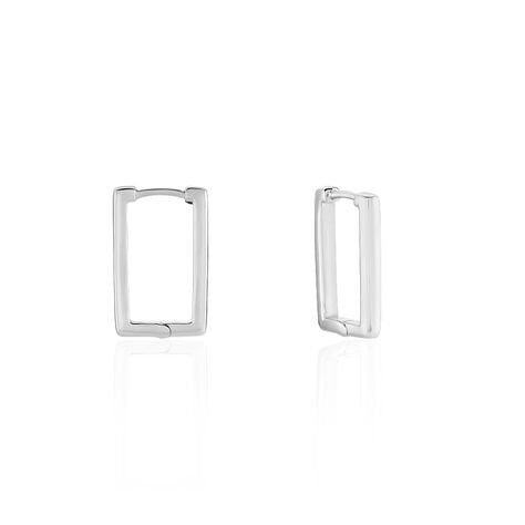 Créoles Keiko Argent Blanc - Boucles d'oreilles créoles Femme | Histoire d’Or