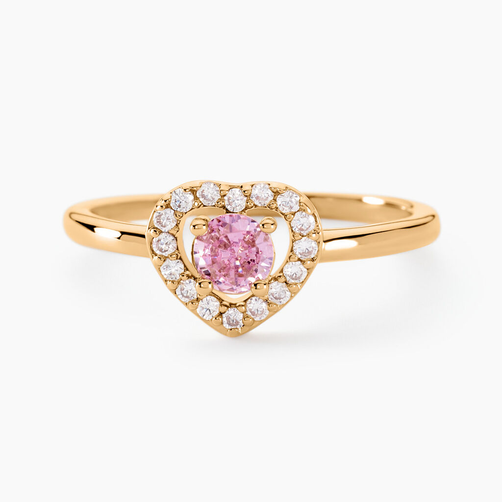 Bague Plaqu&eacute; Or Jaune Alais Oxyde De Zirconium - Bagues solitaires Femme | Histoire d&rsquo;Or