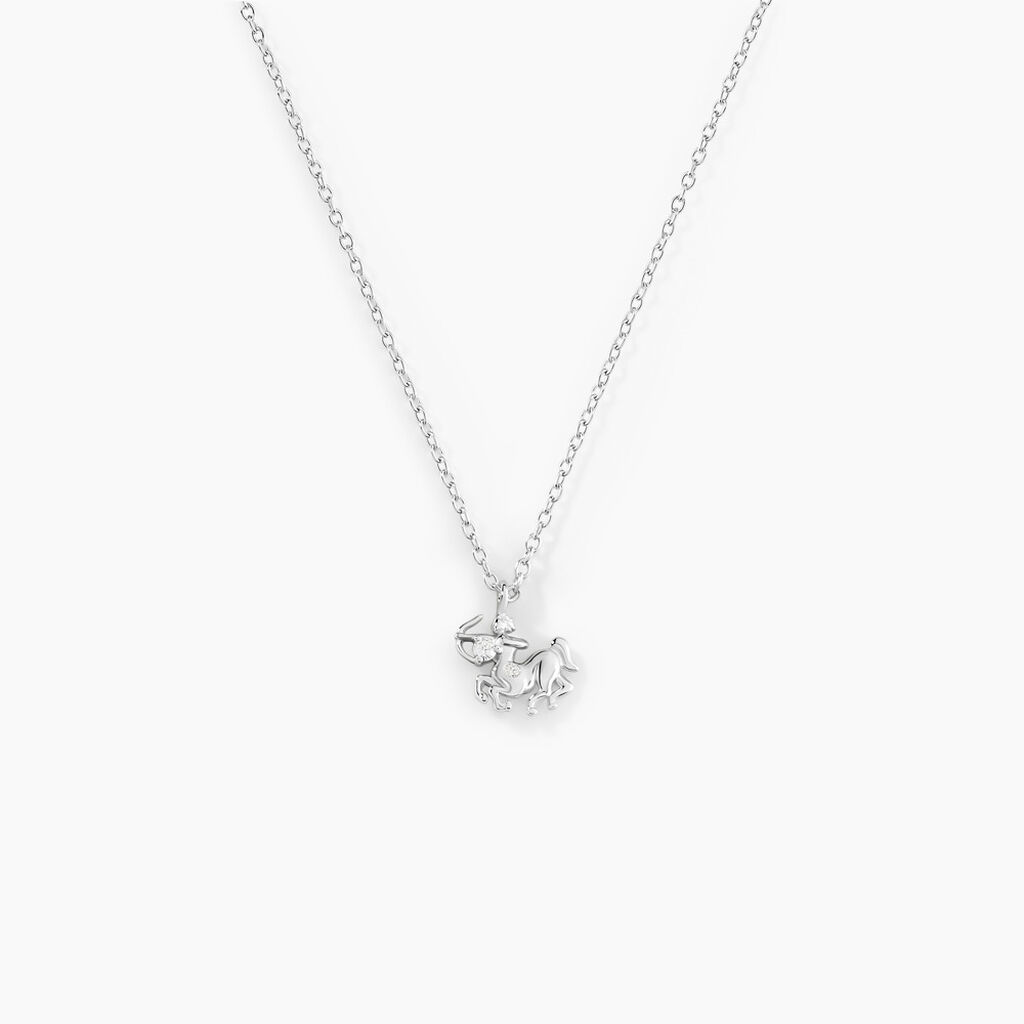 Collier Amalthee Argent Blanc Oxyde De Zirconium - Colliers Zodiaque Femme | Histoire d’Or