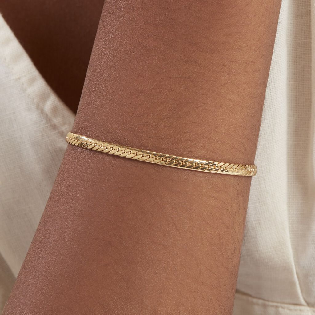 Bracelet Izel Maille Anglaise Or Jaune - Bracelets chaîne Femme | Histoire d’Or