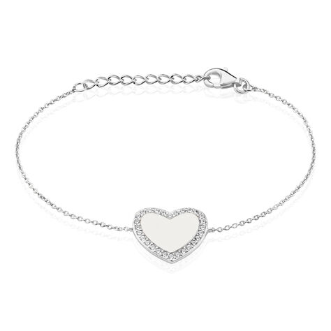 Bracelet Corazon Argent Blanc Oxyde De Zirconium - Bracelets Femme | Histoire d’Or