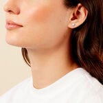 Boucles D'oreilles Puces Oliviane Argent Blanc Oxyde De Zirconium - Boucles d'oreilles fantaisie Femme | Histoire d&rsquo;Or